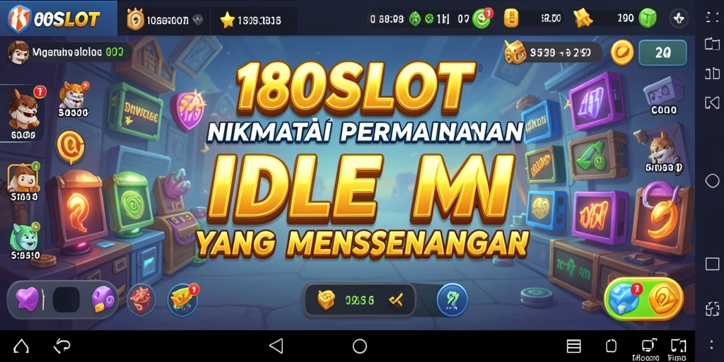 Tampilan gameplay 180SLOT yang menarik dan penuh warna.