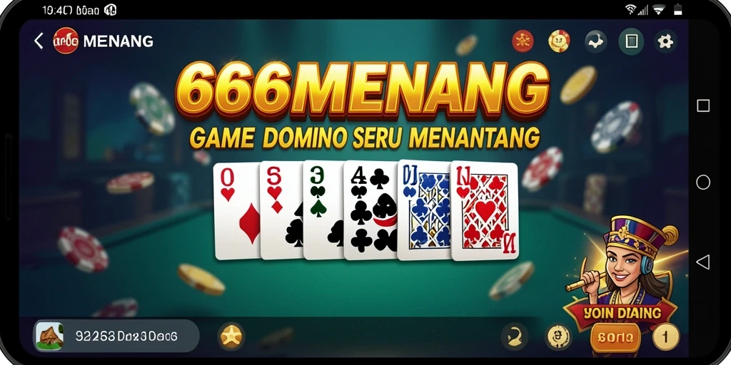 Tampilan gameplay Domino yang mendebarkan dan penuh strategi.