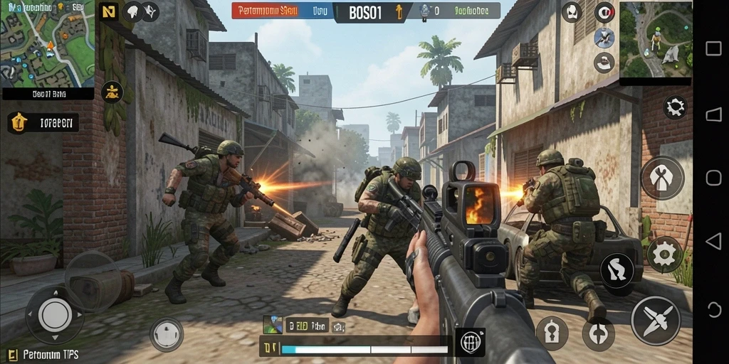 Screenshot gameplay menampilkan aksi seru dan grafis menawan dari BOS01.