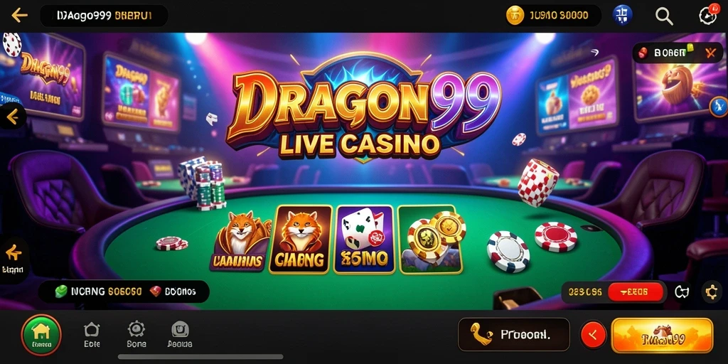 Screenshot gameplay Live Casino yang menarik dan interaktif di DRAGON99.