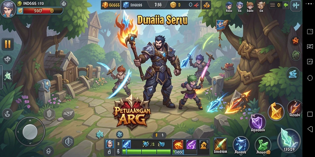 Tampilan gameplay seru dengan aksi pertarungan epik di IND666.