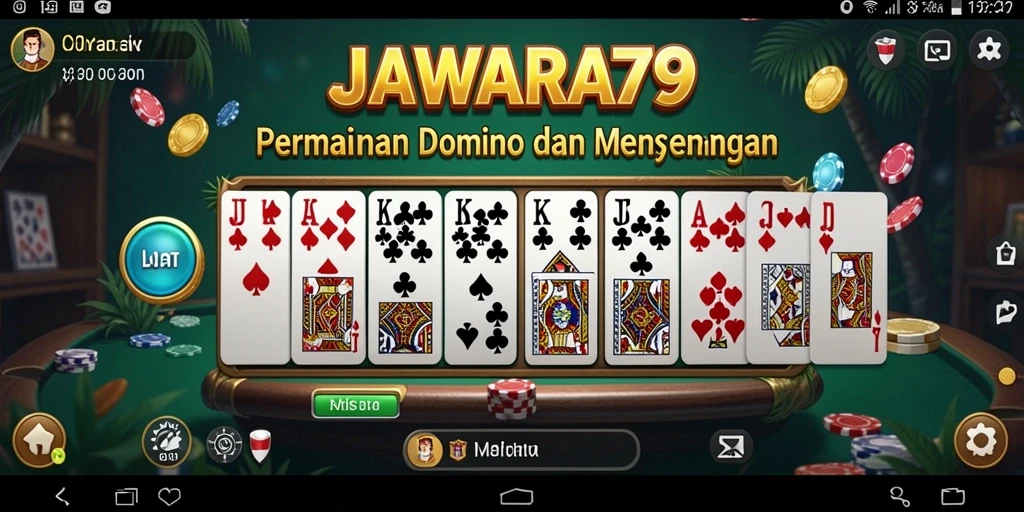 Tampilan menarik dari gameplay Domino di JAWARA79.