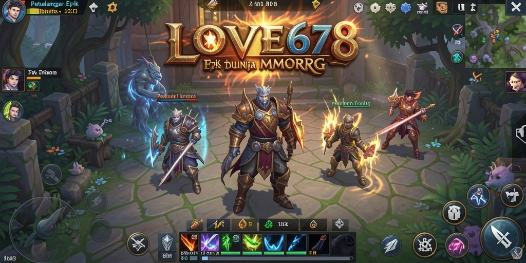 Screenshot utama LOVE678 menampilkan gameplay seru dan dinamis MMORPG.