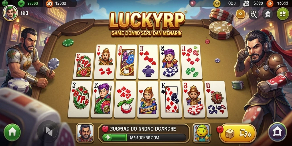 Tampilan seru dari gameplay Domino di LUCKYRP
