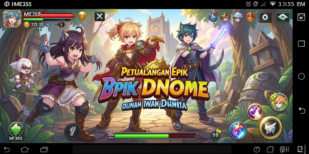 Tampilan gameplay yang menarik dalam dunia anime ME355.
