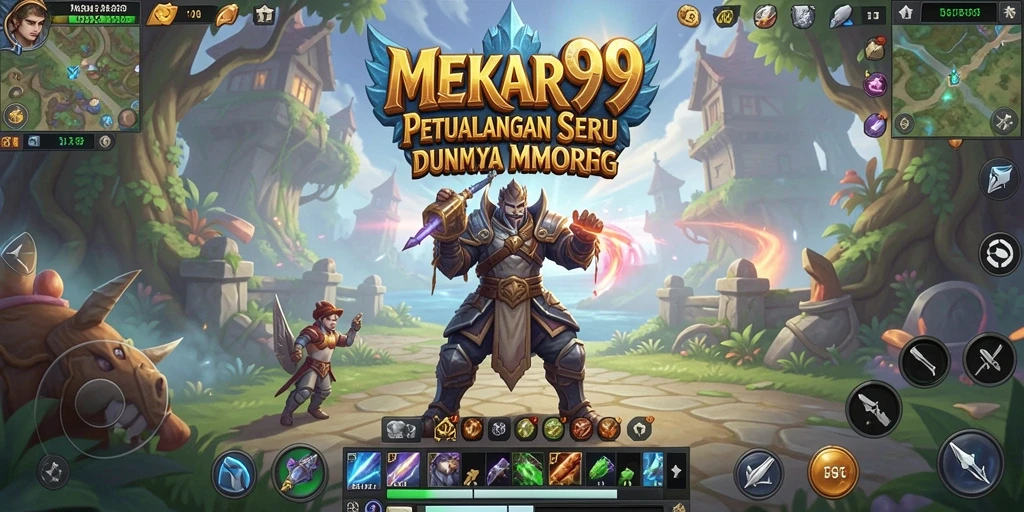 Gameplay seru di dunia fantasi MEKAR99 dengan banyak petualangan.