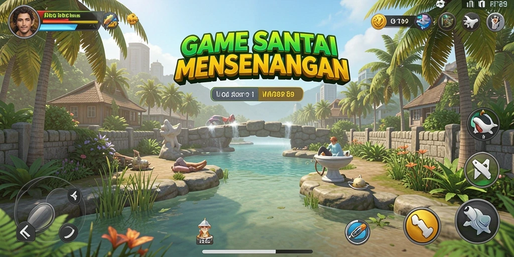 Screenshot gameplay RR89 yang menunjukkan suasana permainan santai dan menyenangkan.