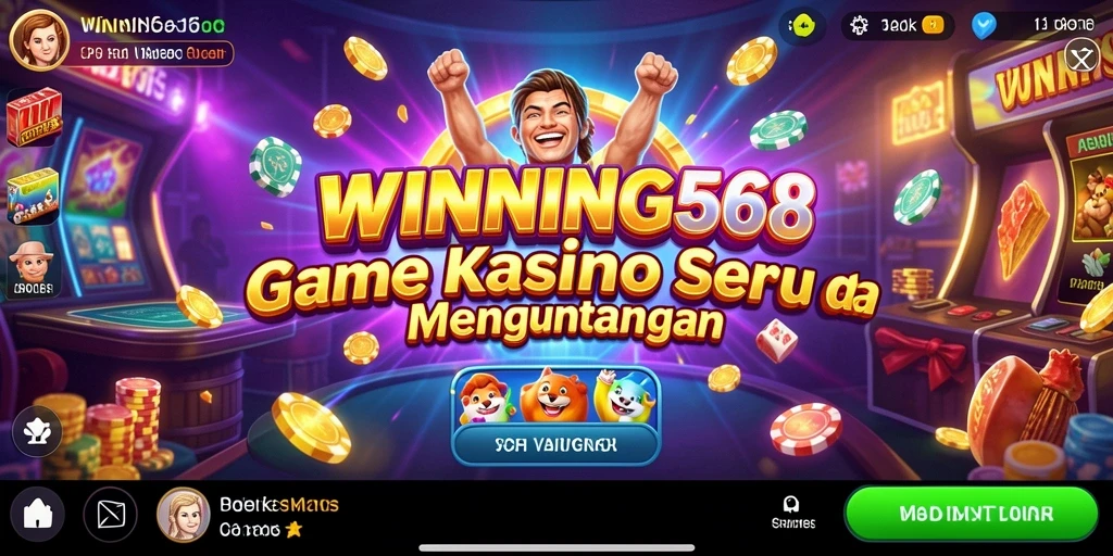 Tampilan menarik dari gameplay Kasino di WINNING568.
