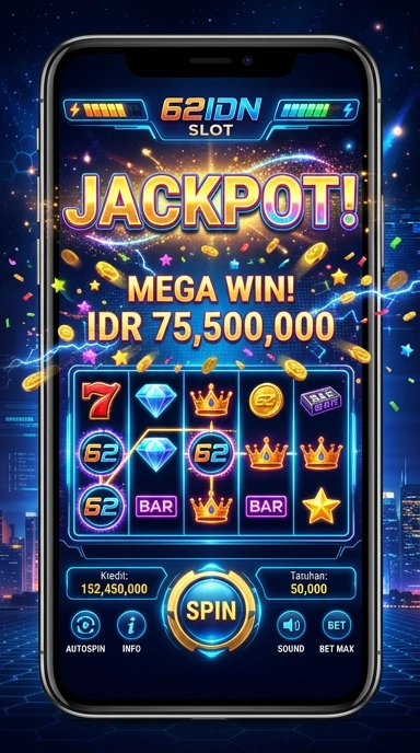 Screenshot aplikasi 62idn dengan antarmuka yang ramah pengguna.